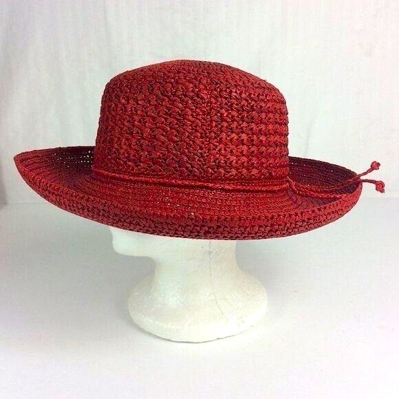 Scala Collection Raffia Straw Summer Sun Hat - Picture 2 of 10
